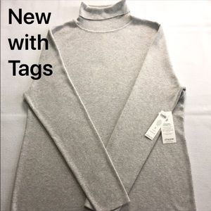 Chico’s Coolmax Turtleneck Heather Gray (XL) NWT